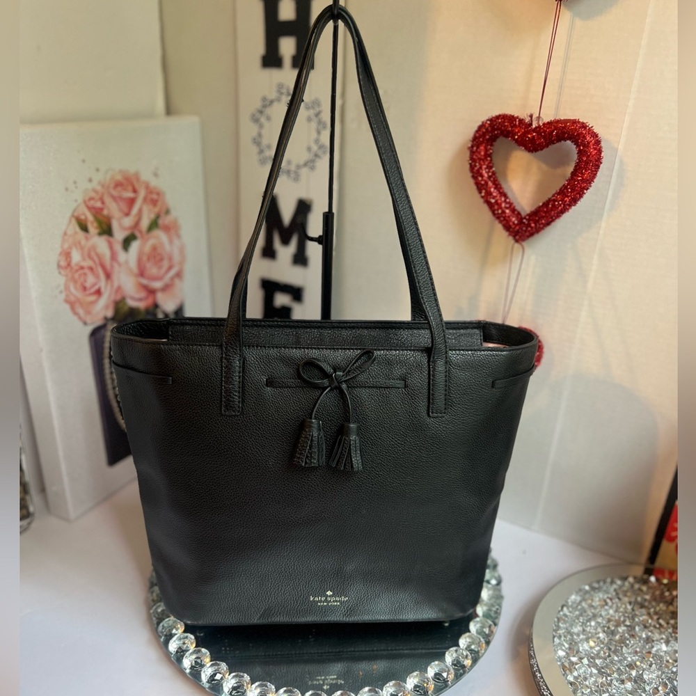 Kate Spade New York Tassel Leather Tote Bag - Picture 6 of 11